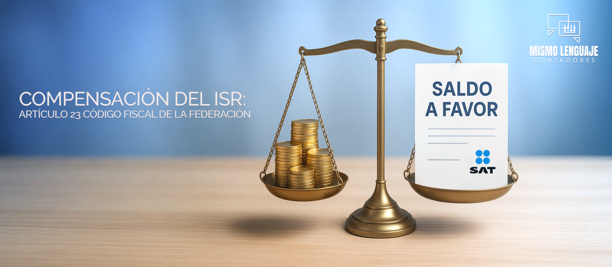 Proceso de compensación de saldos a favor de impuestos federales.